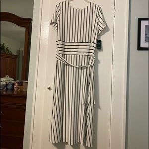 NWT Lauren Ralph Lauren Printed Matte Jersey Kristie ShortSleeve Day Dress Sz16